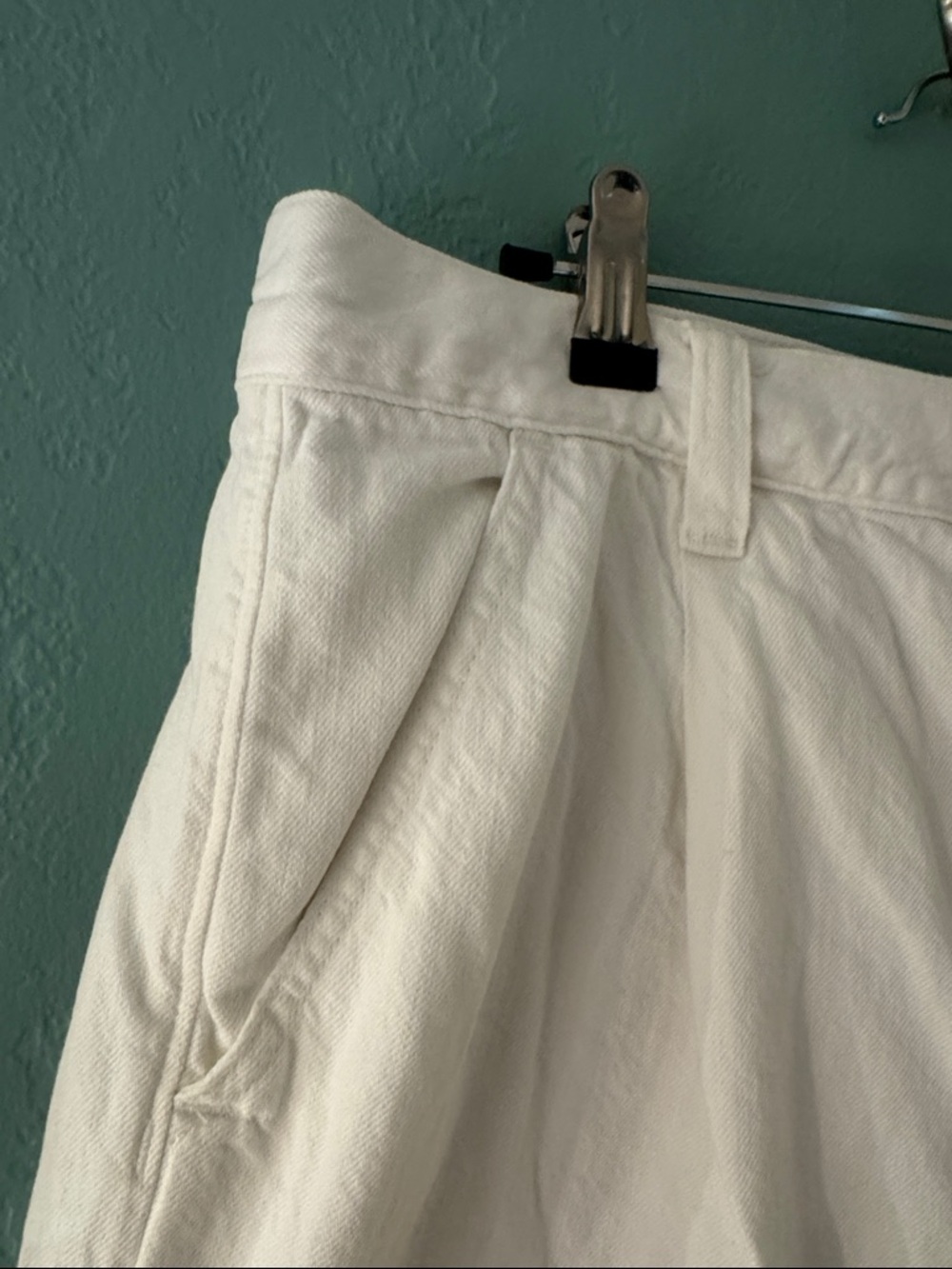 Madewell Off-White Wide-Leg Cotton Trousers - Picture 2 of 6